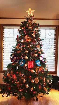 Christmas tree with Pet Prayer Flags